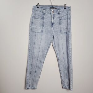 Harper Grey Light Blue Ankle Jean Womens 14